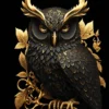 Black Gold Eagle Lion Canvas 20