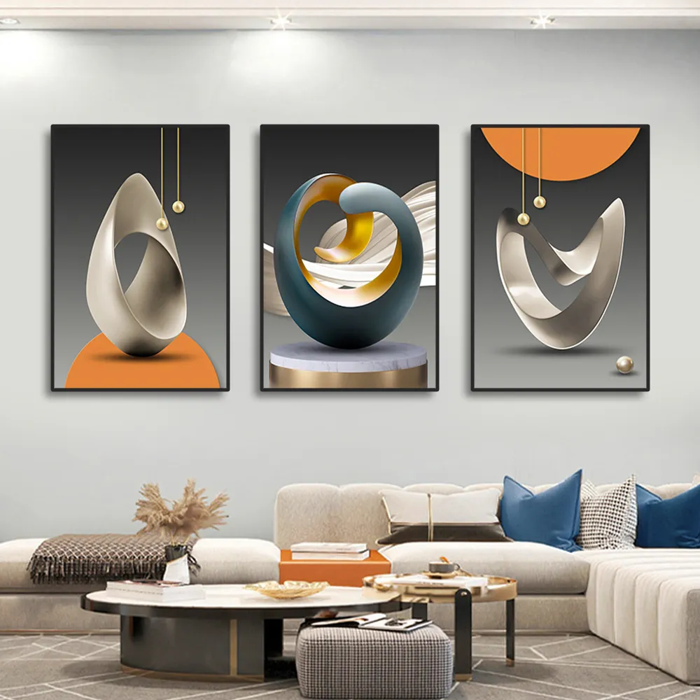 3pc modern Geometric Wall Art 4