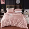 High-End-Queen-Duvet-Cover-Set-Silky-Soft-Cozy-King-Size-Bedding-Set-Luxury-Polyester-Satin