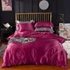 High-End-Queen-Duvet-Cover-Set-Silky-Soft-Cozy-King-Size-Bedding-Set-Luxury-Polyester-Satin