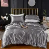 High-End-Queen-Duvet-Cover-Set-Silky-Soft-Cozy-King-Size-Bedding-Set-Luxury-Polyester-Satin